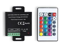 Контроллер для светодиодных лент RGB с радио пультом 2.4G 18A 12V 216W/ 24V 432W GS11301